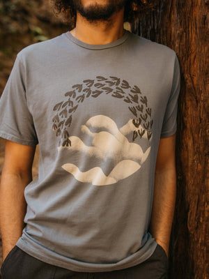 Image of Cloud Bird Tee in Dull Indigo