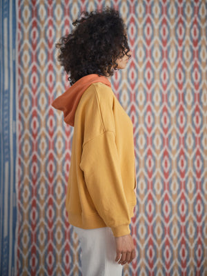 Image of Color Block Hoodie in Sun Gold