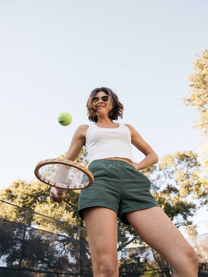 Image of Corduroy Baja Shorts in Faded Forest