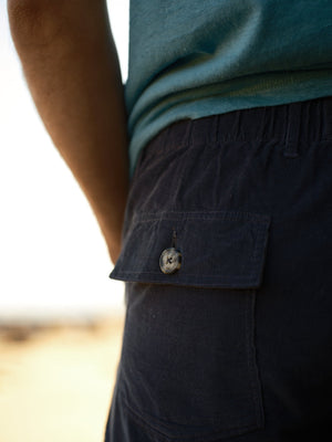 Image of Corduroy Salvador Shorts in Faded Navy