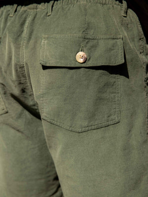 Image of Corduroy Salvador Shorts in Rover Green