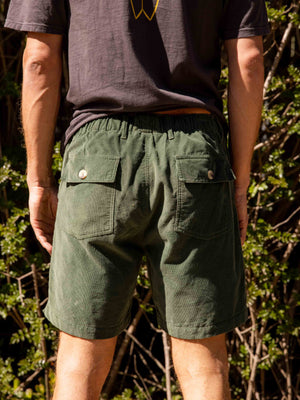 Image of Corduroy Salvador Shorts in Rover Green