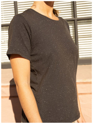 Image of Cosmos Tomboy Tee in Faded Black