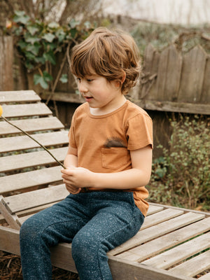 Image of Country Sun Kids Tee in Orange Earth