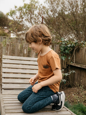 Image of Country Sun Kids Tee in Orange Earth