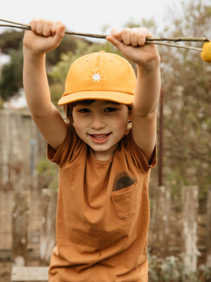 Image of Country Sun Kids Tee in Orange Earth