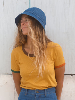 Image of Cupola Bucket Hat in Indigo Denim