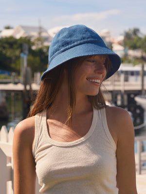 Image of Cupola Bucket Hat in Indigo Denim