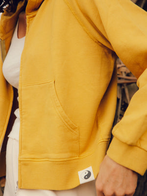 Image of Duality Zip Hoodie in Mustard