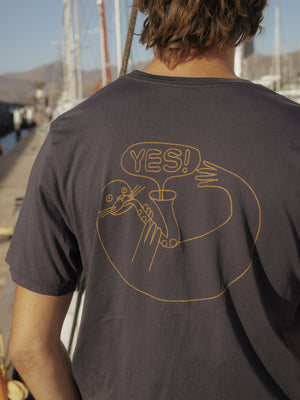 Image of Dude Yes Tee in Black Indigo