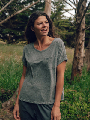 Image of Everyday Pocket Tee in Heather Grey