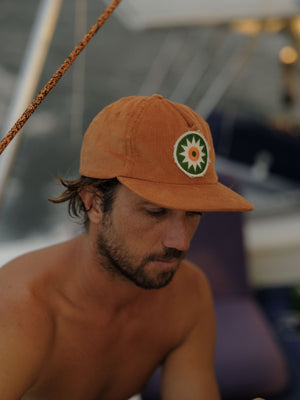 Image of Eye in the Sky Patch Hat in Orange Earth