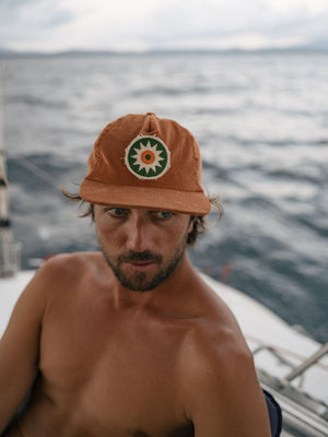 Image of Eye in the Sky Patch Hat in Orange Earth