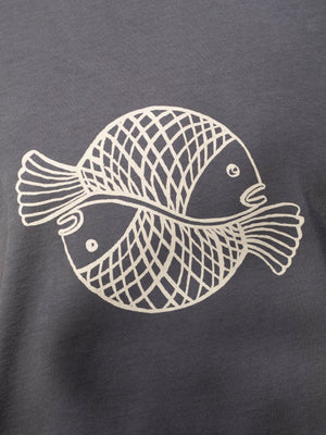 Image of Fish Net Tee in Faded Navy