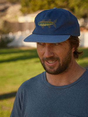Image of Fish Stitch Hat in Two Tone Blue