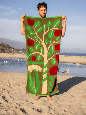 Image of Garden of Eden Towel in Green Multi