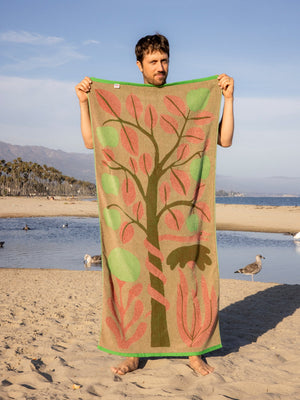 Image of Garden of Eden Towel in Green Multi