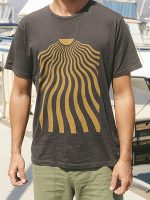 Image of Gold Ra Tee in Faded Black