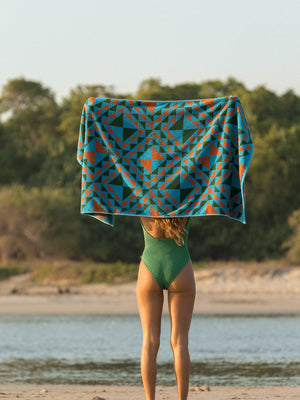 Image of Graphis Towel in Blue Multi