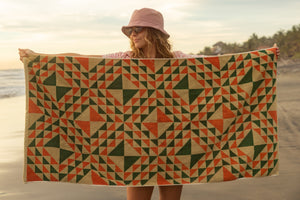 Image of Graphis Towel in Green / Orange