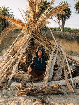 Image of Heavy Terry Pullover in Navy