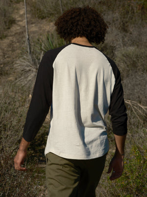 Image of Hemp Baseball Tee in Black