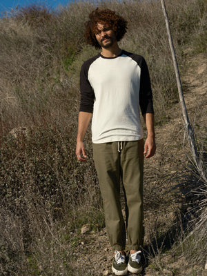 Image of Hemp Baseball Tee in Black