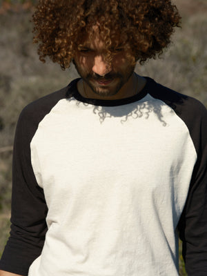 Image of Hemp Baseball Tee in Black