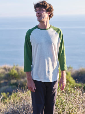 Image of Hemp Baseball Tee in True Green