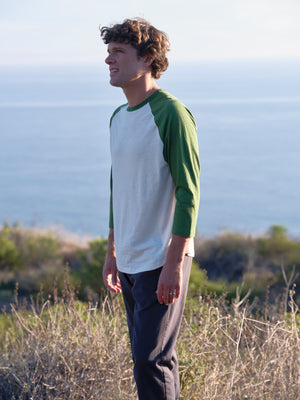 Image of Hemp Baseball Tee in True Green