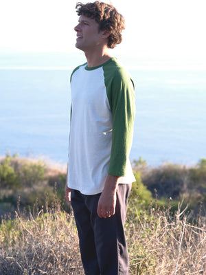 Image of Hemp Baseball Tee in True Green