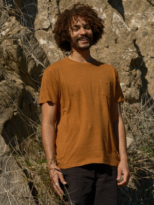 Image of Hemp Pocket Tee in Almond