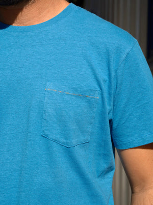 Image of Hemp Pocket Tee in Azure