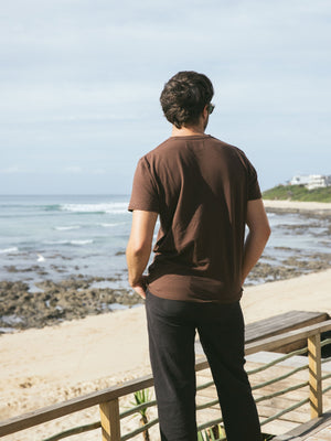 Image of Hemp Pocket Tee in Brown