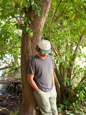 Image of Hemp Pocket Tee in Faded Black