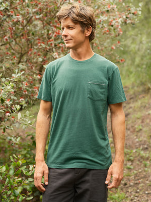 Image of Hemp Pocket Tee in Forest