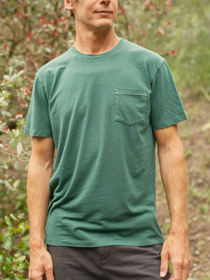 Image of Hemp Pocket Tee in Forest