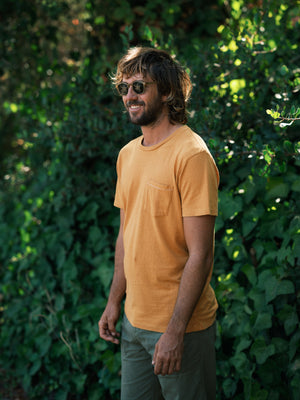 Image of Hemp Pocket Tee in Gold