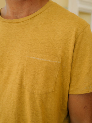 Image of Hemp Pocket Tee in Mustard