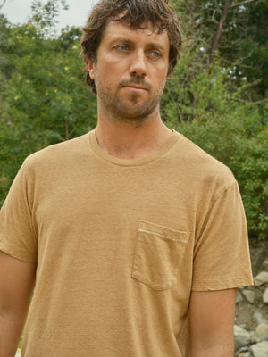 Image of Hemp Pocket Tee in Tan Earth