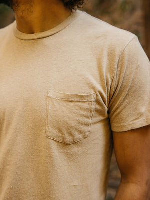 Image of Hemp Pocket Tee in Tan Earth