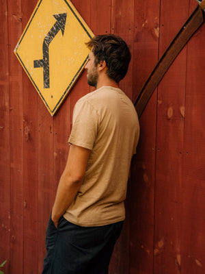 Image of Hemp Pocket Tee in Tan Earth