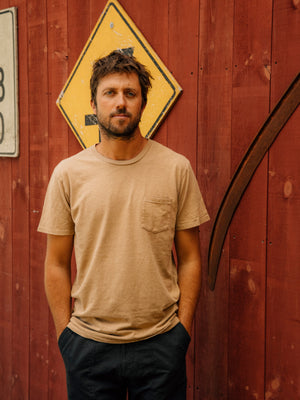 Image of Hemp Pocket Tee in Tan Earth