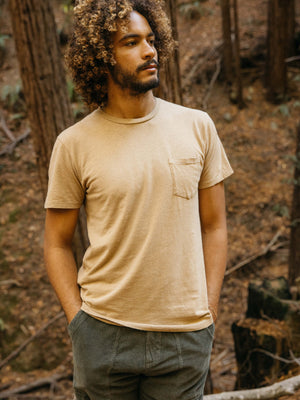 Image of Hemp Pocket Tee in Tan Earth