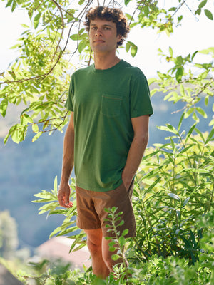 Image of Hemp Pocket Tee in True Green