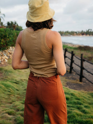 Image of Hemp Rib Tank in Tan Earth