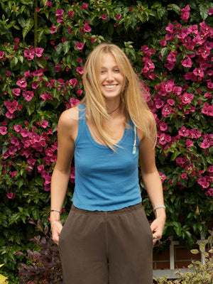 Image of Hemp Rib Tank in True Blue