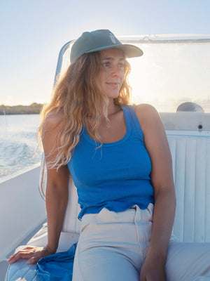 Image of Hemp Rib Tank in True Blue