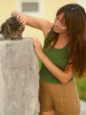 Image of Hemp Rib Tank in True Green