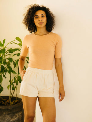 Image of Hemp Rib Tee in Blush